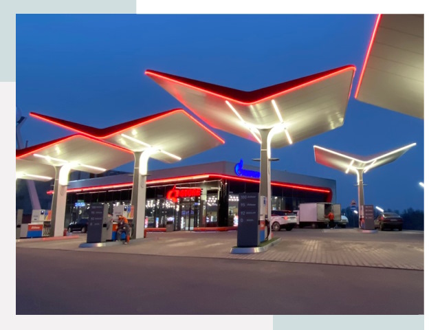 Навесы для АЗС в Кореновске