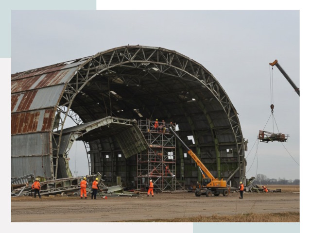 Демонтаж ангаров в Кореновске